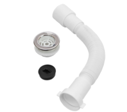 Sifón tipo acordeón y variedad de productos en plástico Iepesa